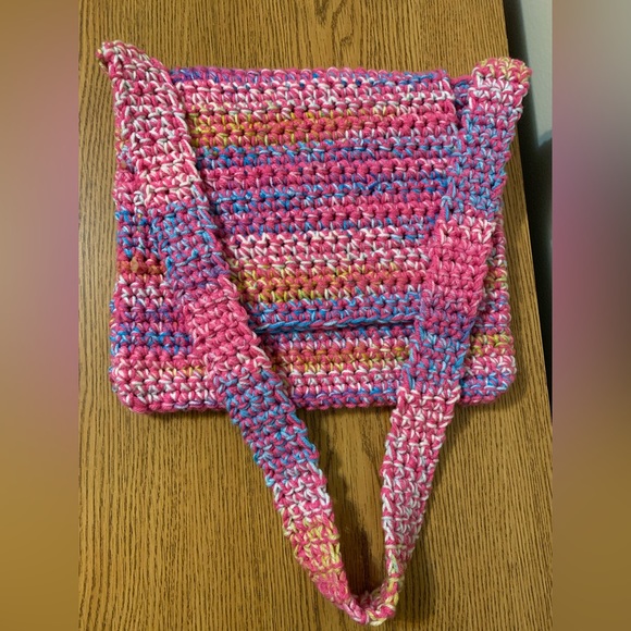 Crossbody Bag Handmade Crocheted - Picture 6 of 14
